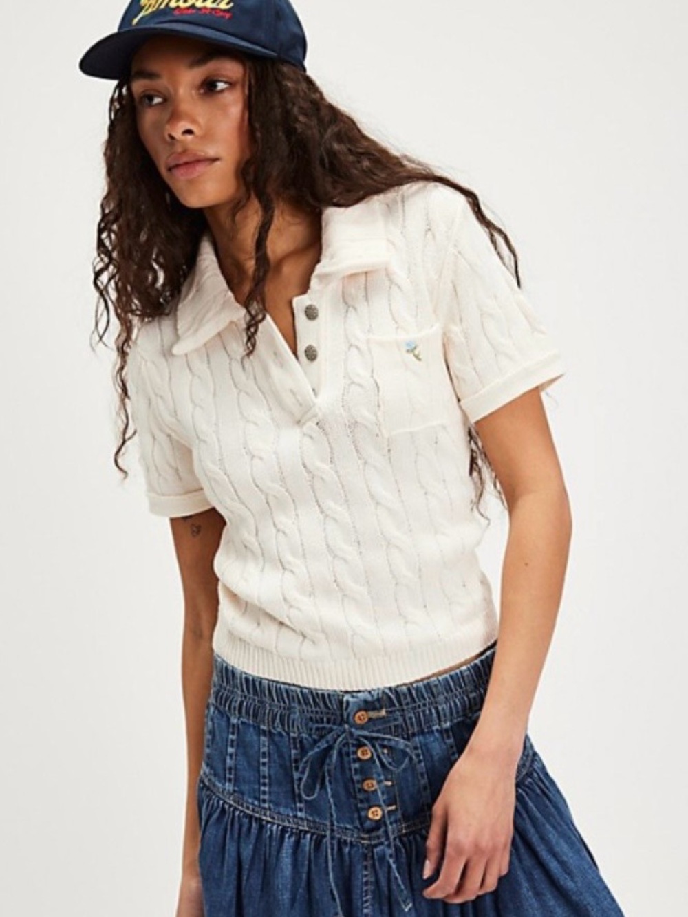 NWOT Free People Pocket Polo Size M